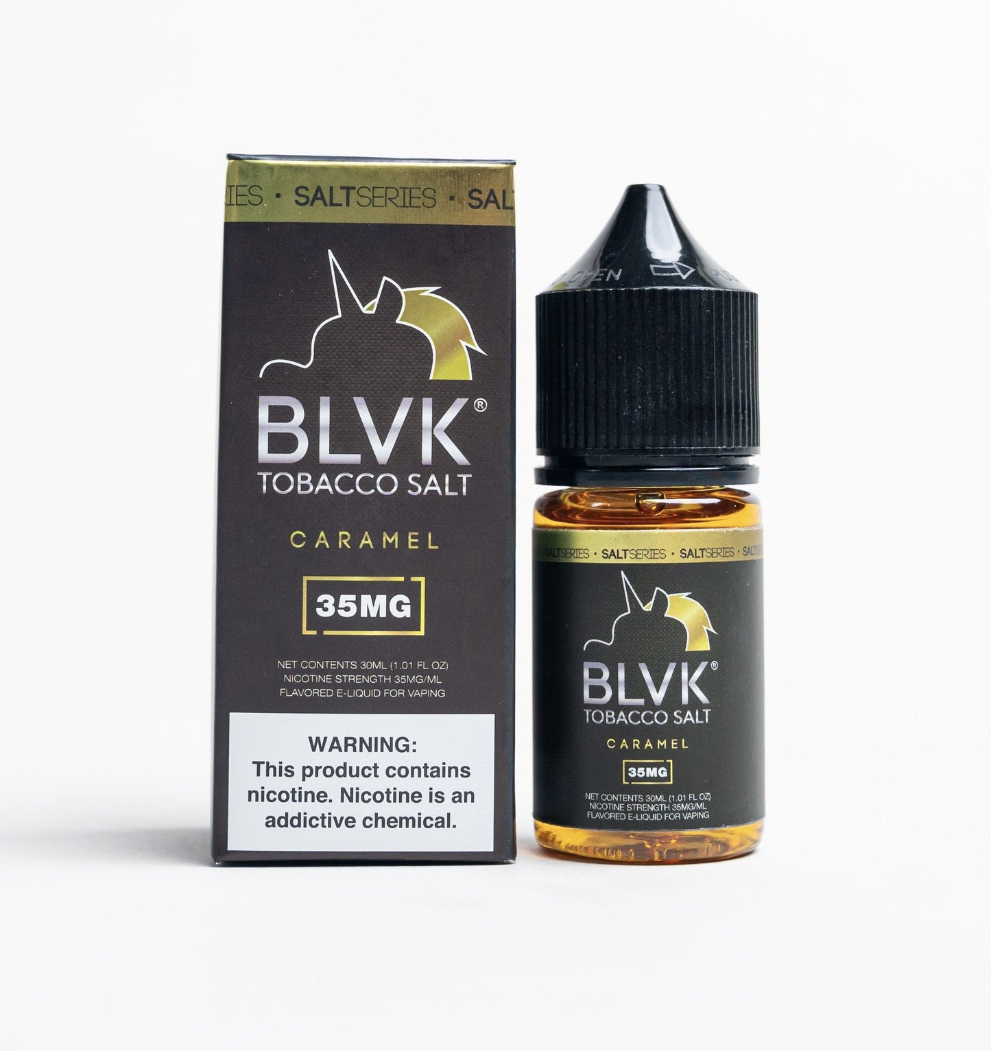 Tobacco Caramel Salt - BLVK Unicorn | 30ML Vape Juice | 35MG | Vape Store
